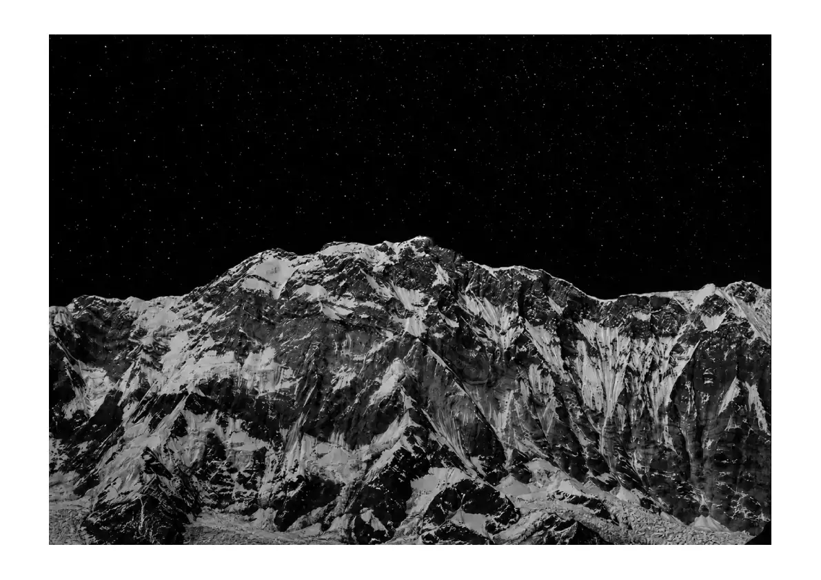 Mount Everest (Black & White) | Himalayan Landscape Posters