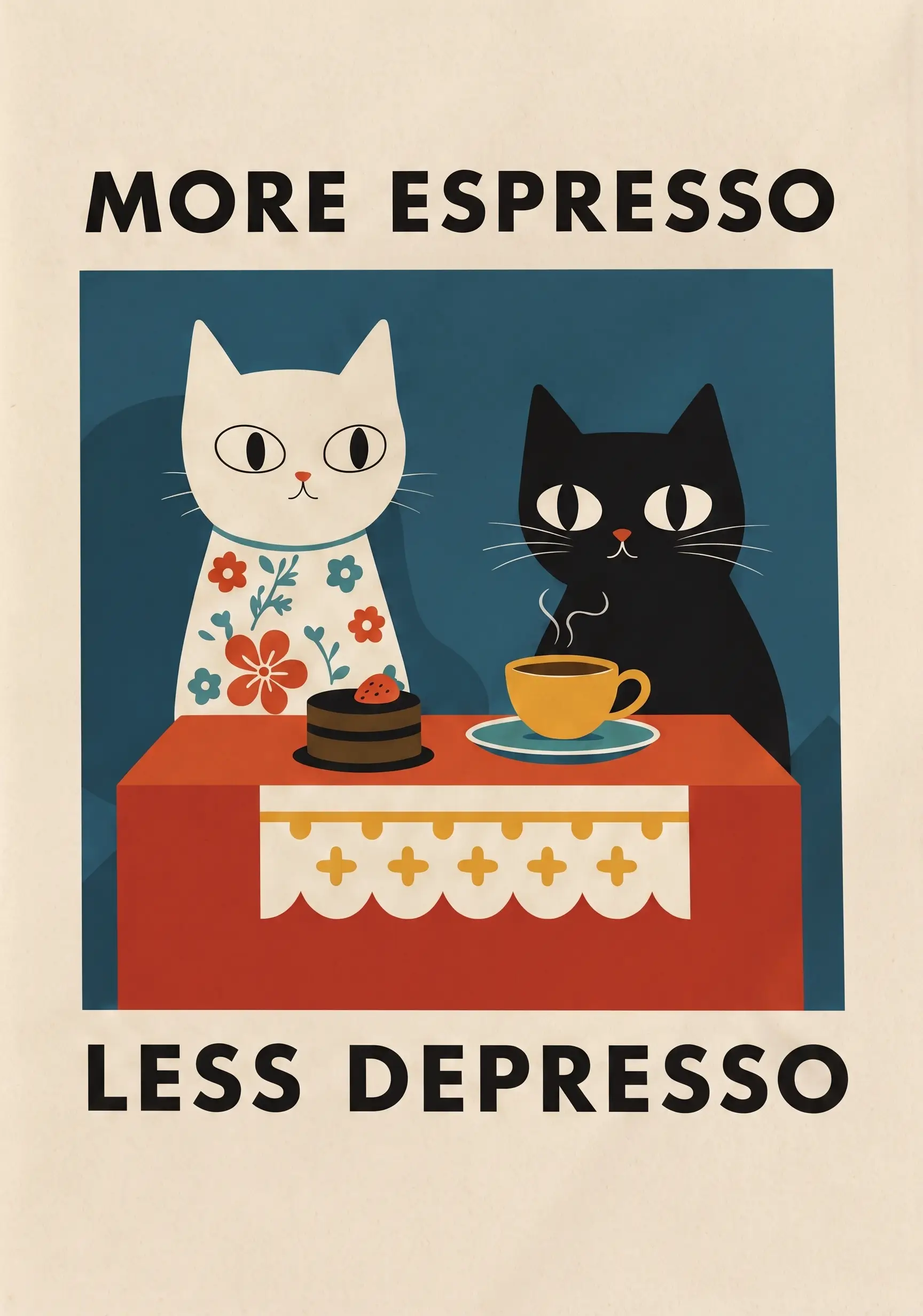 Less Espresso More Depresso| Coffee Poster |  Caffine