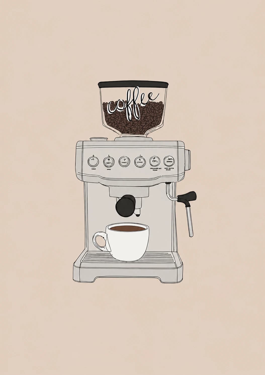 Espresson machine coffee poster