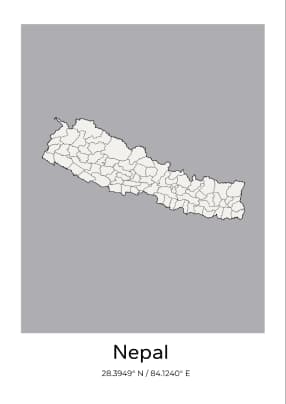 Nepal Poster |  Gray