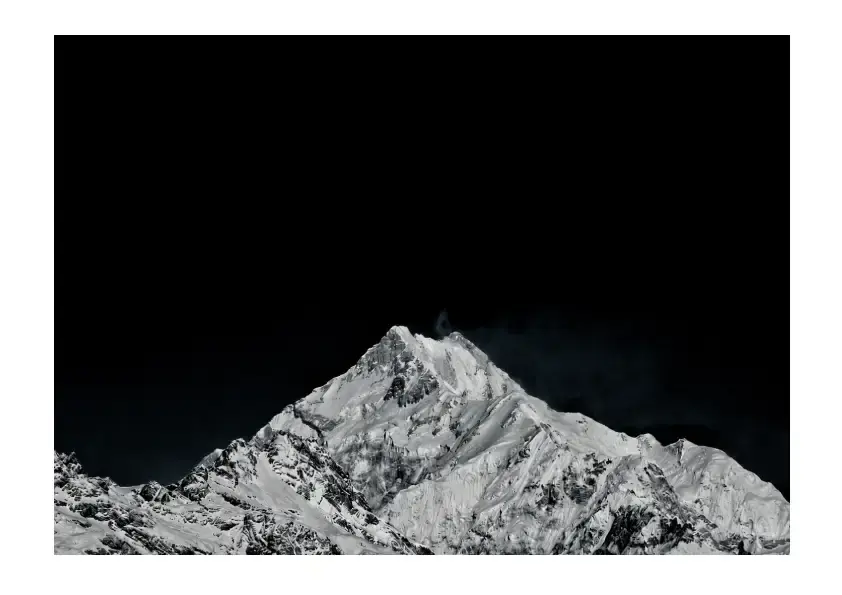 Kanchanjanga ( Black & White) | Himalayan Landscape Posters