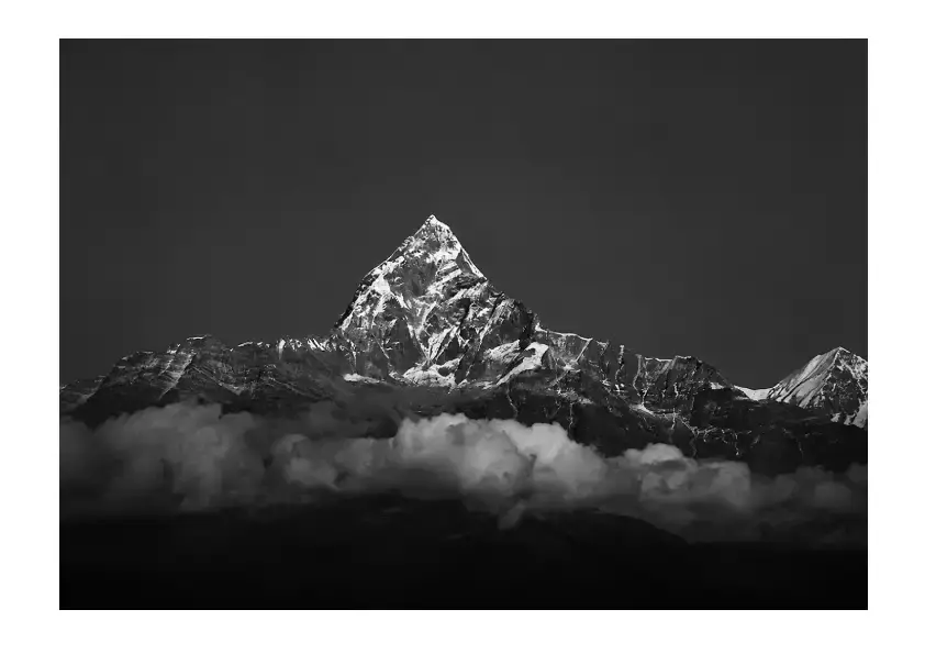 Machhapuchre ( Black & White ) | Himalayan Landscape Posters