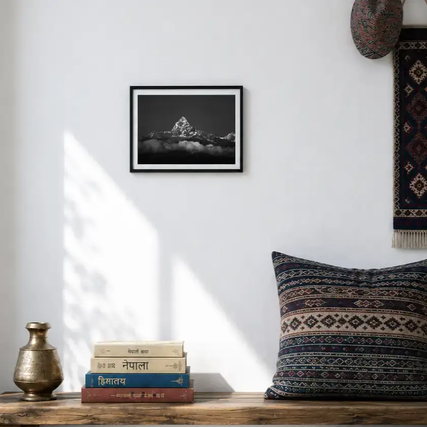 Machhapuchre ( Black & White ) | Himalayan Landscape Posters