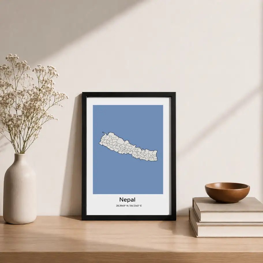 Nepal Poster |  Mist Blue