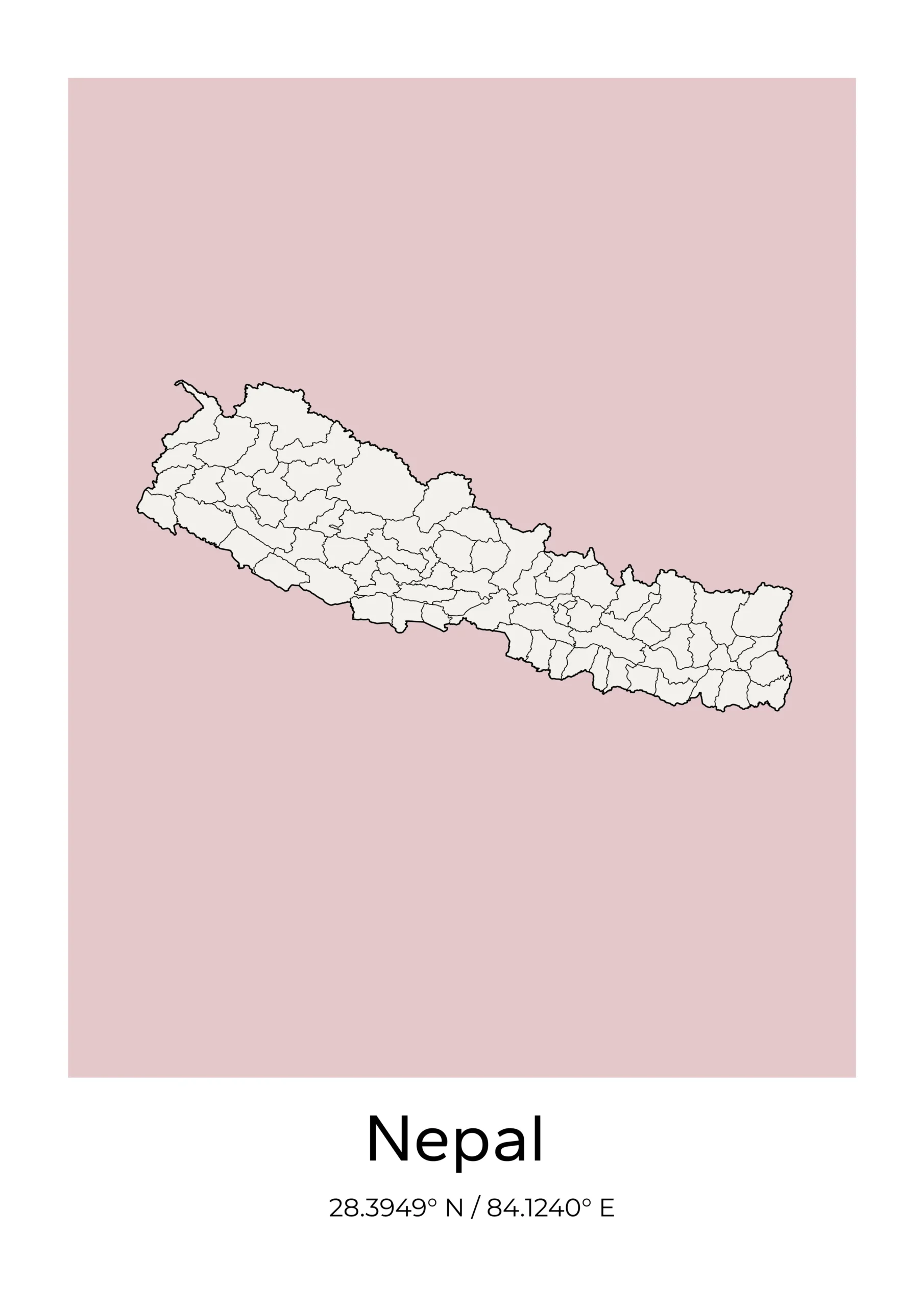 Nepal Poster |  Pink