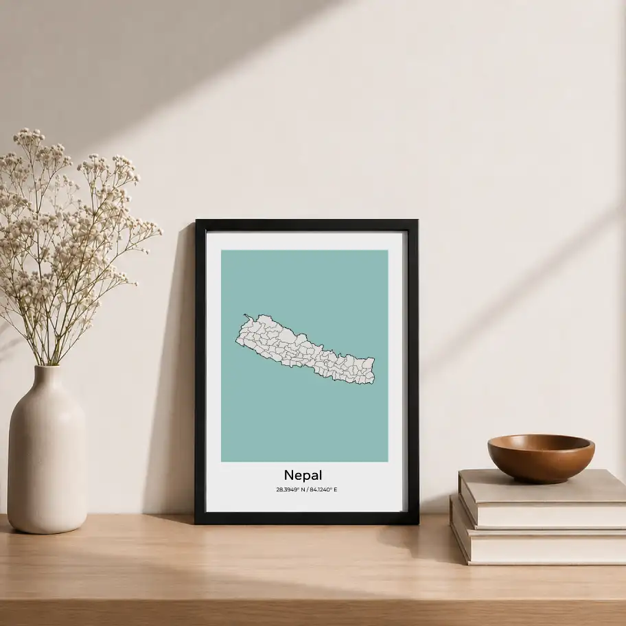 Nepal Poster |  Teal