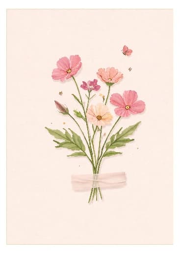 Pink Wildflower Flower Poster